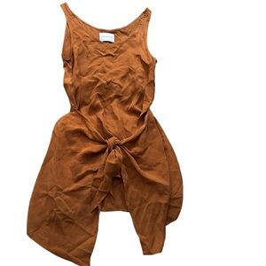 ANEMONE Women's wrap Sleeveless mustard Dress